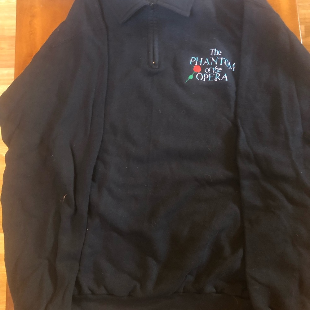 Embroidered Quarter-Zip Sweater - Black